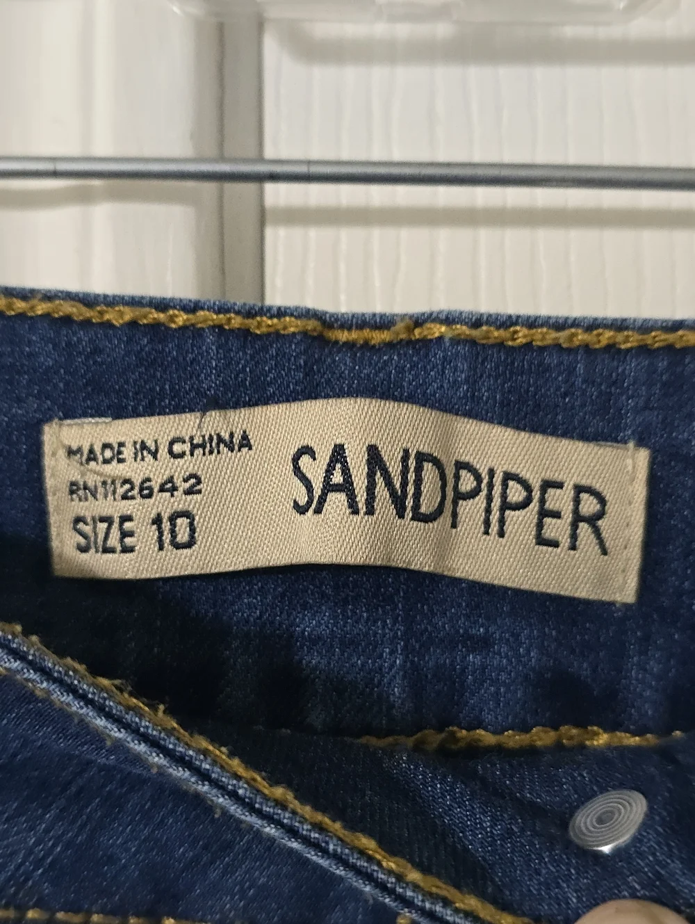 Sandpiper Floral Embroidered Denim Pencil Skirt Size 10 Stretch Western Y2K Boho